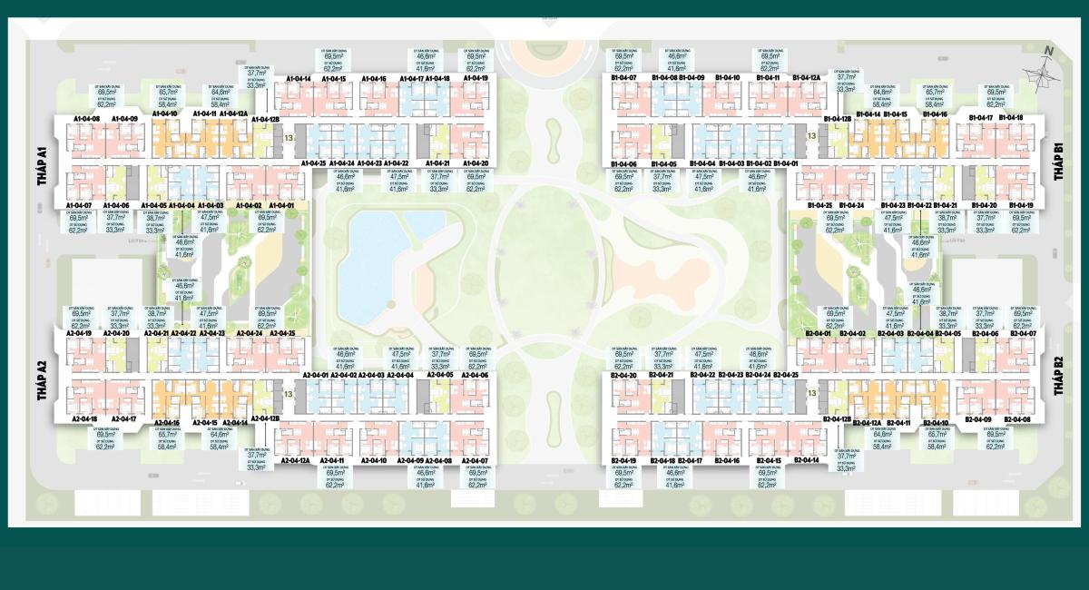 Mặt bằng K-Home Avenue tầng 4-22